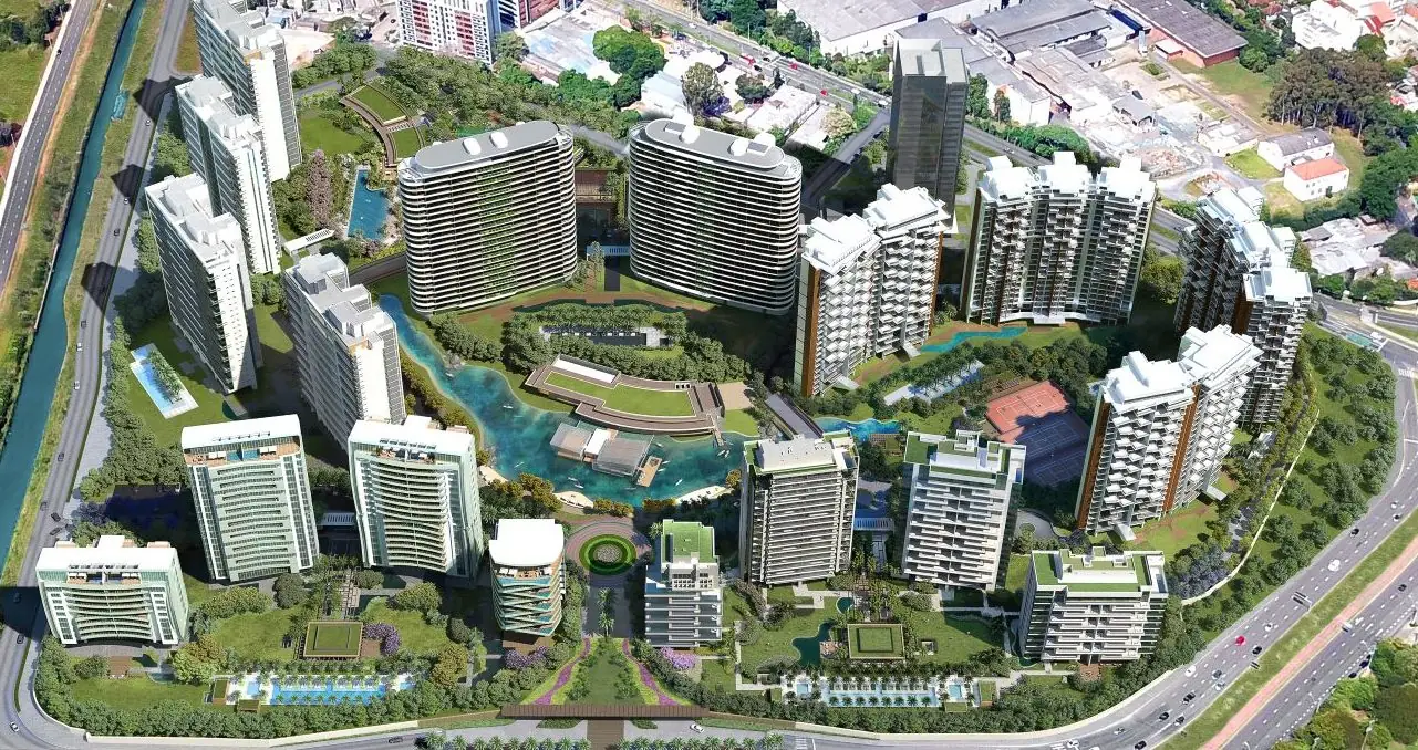 Vista aérea do bairro Golden Lake